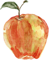 Thanksgiving Watercolor Apple